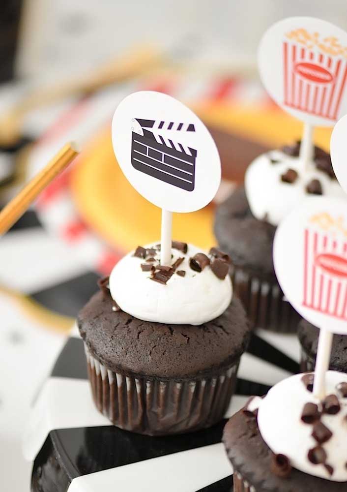 Os cupcakes também são uma ótima ideia de petisco para a noite do cinema