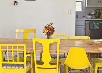 Cadeira amarela: como usar na decoração, dicas e modelos diferentes