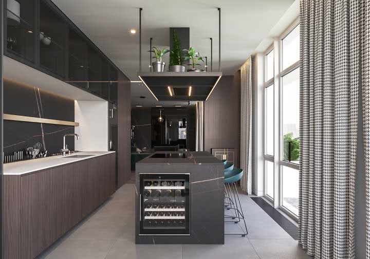 Cozinha em casa moderna