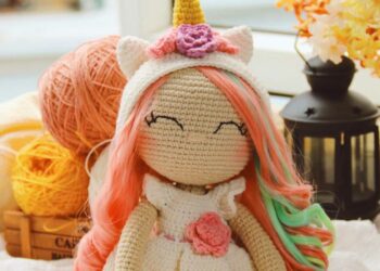 Unicórnio de crochê