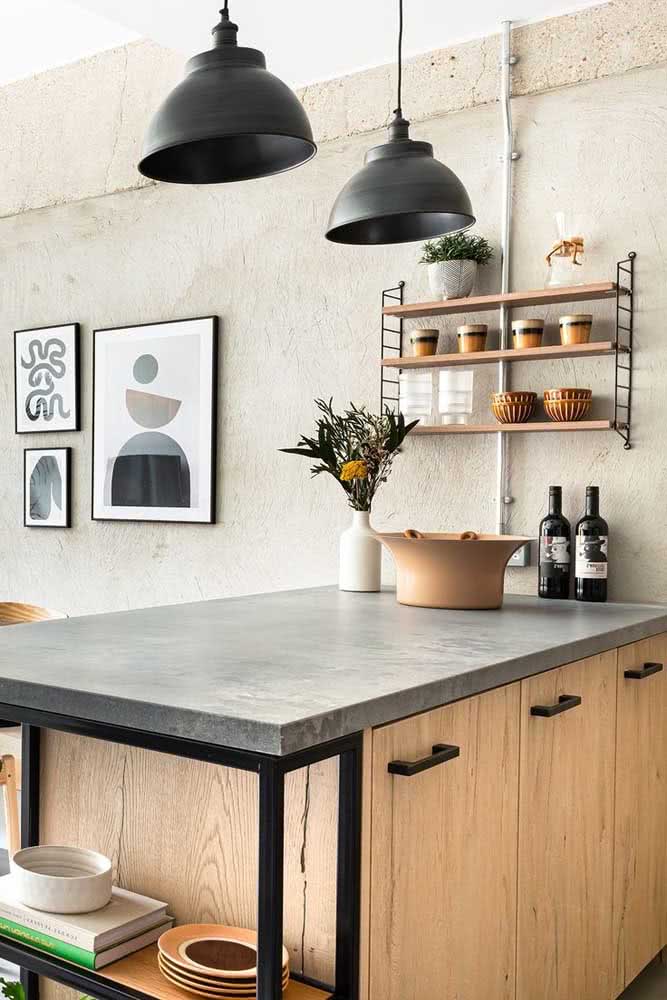 Balcão de cozinha: aproveite toda a dimensão para criar espaços de armazenamento.
