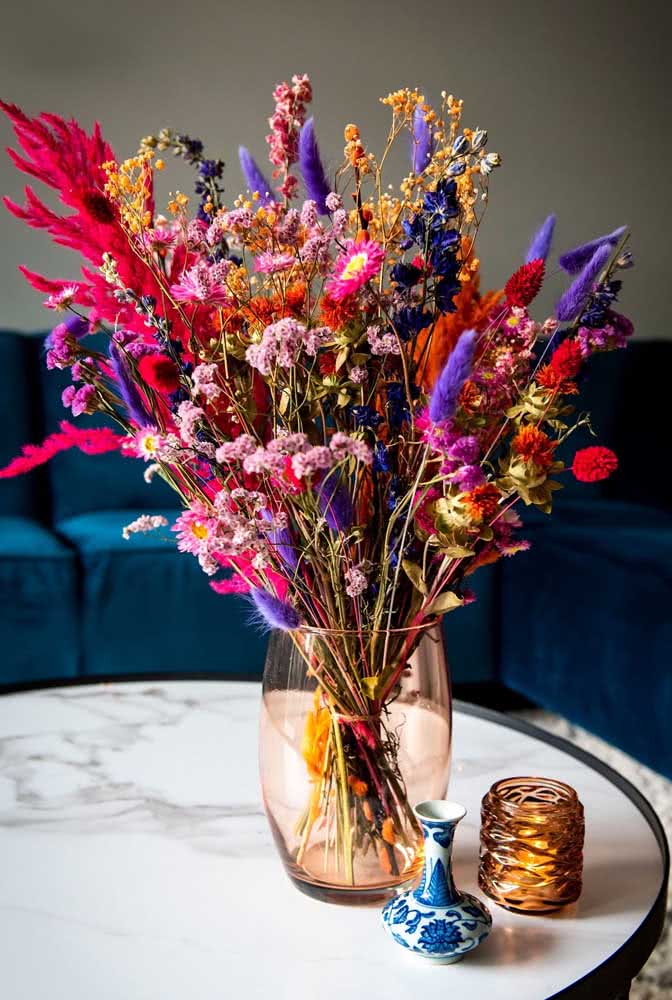 Flores secas do cerrado: cor e vida na sala de estar