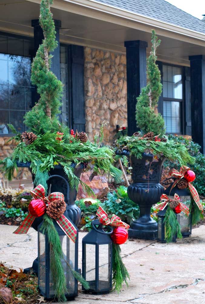 Decoração de Natal para jardim: Como fazer passo a passo e 50 Fotos Decoração de Natal para jardim: Como fazer passo a passo e 50 Fotos