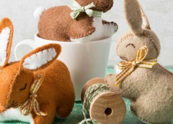 Coelho de feltro: 51 ideias fofinhas com tutoriais passo a passo