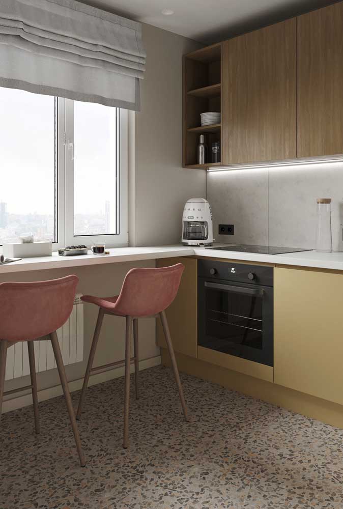 O estilo minimalista encaixa feito uma luva nas cozinhas planejadas pequenas e modernas