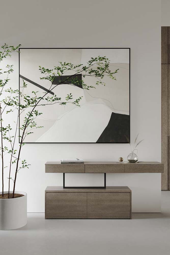 Sala minimalista com o estilo oriental para ter como referência.
