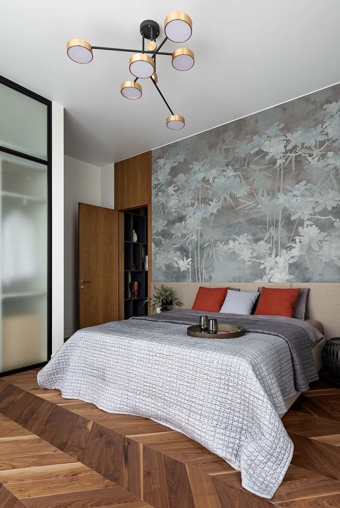 Até o quarto com estilo oriental pode ser moderno e inspirador.