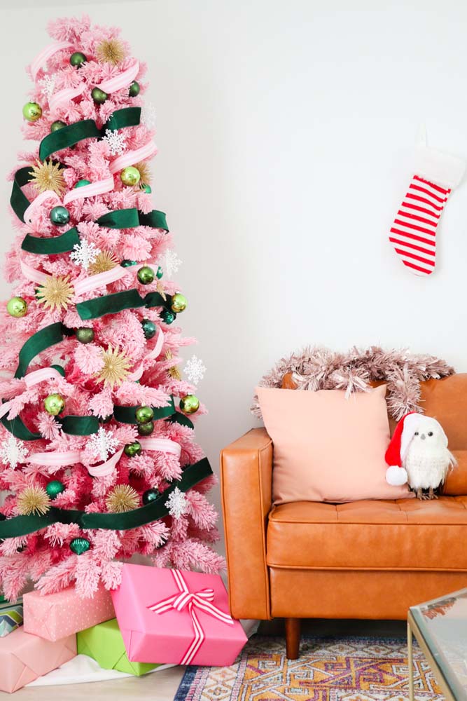 Árvore de Natal rosa: 50 ideias perfeitas para montar a sua