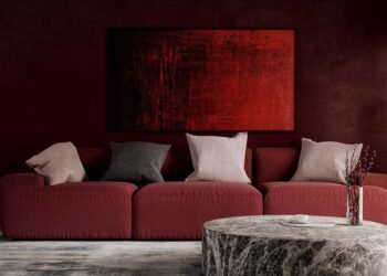 Sala com sofá vermelho: 60 ideias e dicas para acertar em cheio