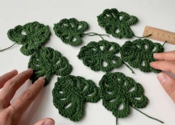 Folhas de crochê: 60 modelos atuais com passo a passo fácil