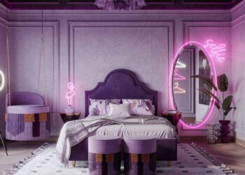Quartos roxos decorados: 50 inspirações magníficas com dicas