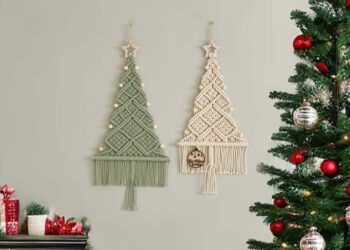 Árvore de Natal suspensa: como fazer, tutoriais, 50 ideias lindas